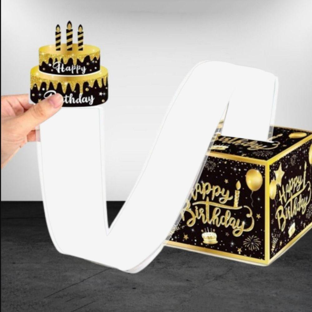 With Cake Card Birthday Money Box Black Gold Pumping Money Box Money Pull Box Happy Birthday Decor 30 Bags
With Cake Card Birthday Money Box Black Gold Pumping Money Box Money Pull Box Happy Birthday Decor 30 Bags