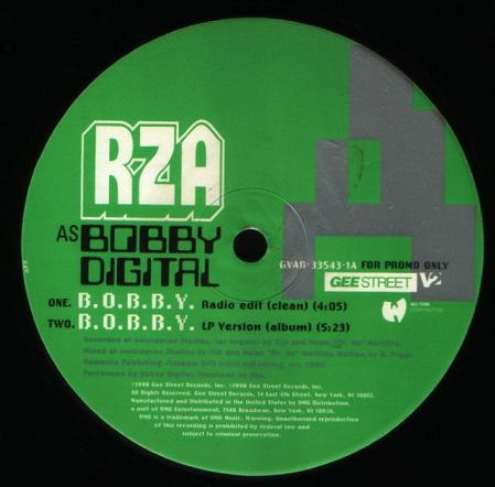 12inch Record RZA AS BOBBY DIGITAL - B.O.B.B.Y. / Holocaust GVAB335431 Gee Street 1998 US Rap & Hip-Hop/R&B Used
12inch Record RZA AS BOBBY DIGITAL - B.O.B.B.Y. / Holocaust GVAB335431 Gee Street 1998 US Rap & Hip-Hop/R&B Used