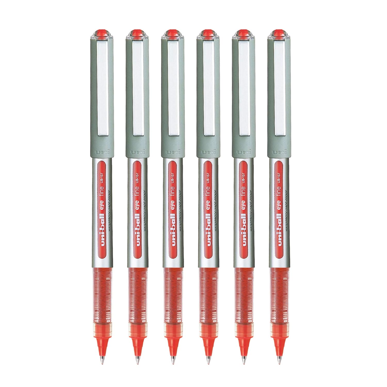 uni-ball Eye UB157 0.7 mm Roller Ball Pens Red Ink Smooth Writing Pack of 6 for Office School Home Use
uni-ball Eye UB157 0.7 mm Roller Ball Pens Red Ink Smooth Writing Pack of 6 for Office School Home Use
