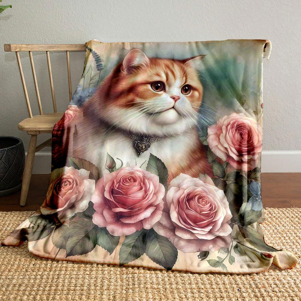Fluffy Cat Pink Roses Vintage Style bedroom Blanket for Livingroom Couch lunch break Soft throw for Friend s festival Gift 80cm x 120cm
Fluffy Cat Pink Roses Vintage Style bedroom Blanket for Livingroom Couch lunch break Soft throw for Friend s festival Gift 80cm x 120cm