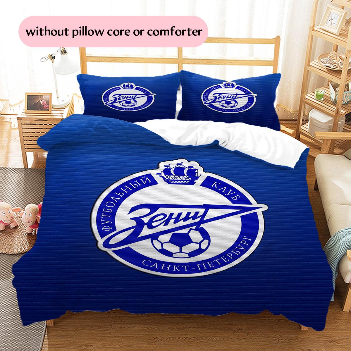 FC Zenit Saint Petersburg Pattern Bedding Quilt Set Home Decoration Gift (1 * duvet cover + 2 * pillowcase without core) 135x200cm
FC Zenit Saint Petersburg Pattern Bedding Quilt Set Home Decoration Gift (1 * duvet cover + 2 * pillowcase without core) 135x200cm