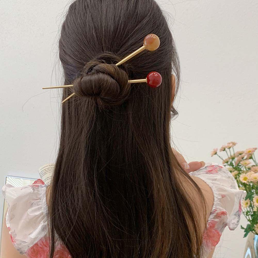 Tool Glass Beads Ancient Style Hairpin Ancient Headwear Chinese Style Headwear Hanfu Hair Sticks коричневий
Tool Glass Beads Ancient Style Hairpin Ancient Headwear Chinese Style Headwear Hanfu Hair Sticks коричневий