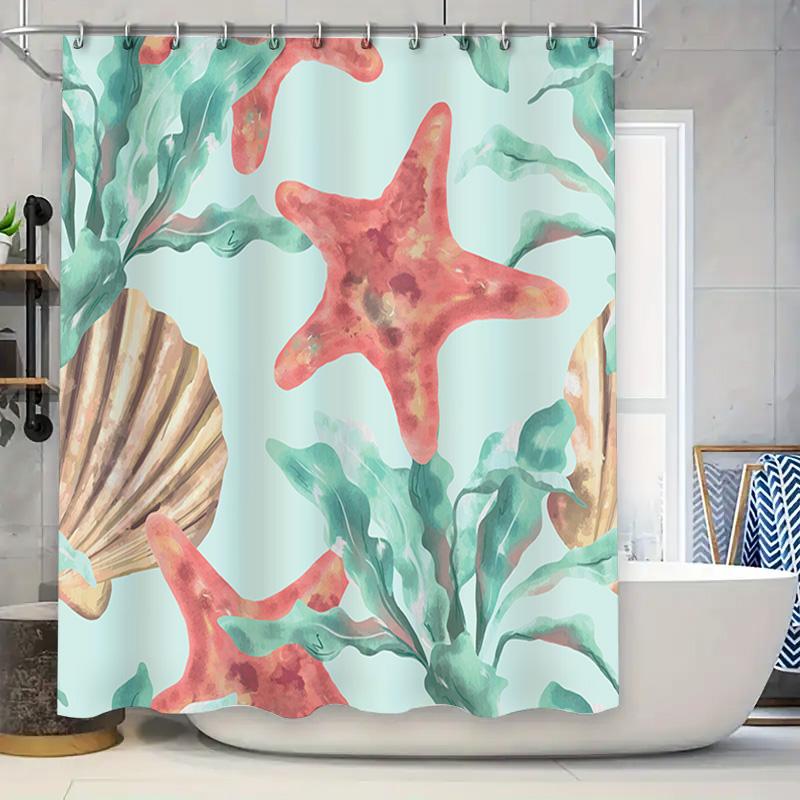 Watercolor Seashell Bath Mat Shower Curtain Set Coral Starfish Fish Marine Life Decorative Shower Curtains For Bathroom Green Bl W60H190(CM)-1 Pcs
Watercolor Seashell Bath Mat Shower Curtain Set Coral Starfish Fish Marine Life Decorative Shower Curtains For Bathroom Green Bl W60H190(CM)-1 Pcs