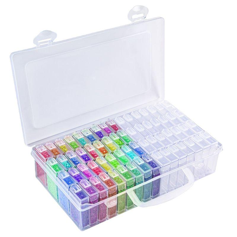 Fresh 64 Grids Diamond Paint Storage Box DIY Nail Art Plastic Container Multifunctional Jewelry Box прозорий
Fresh 64 Grids Diamond Paint Storage Box DIY Nail Art Plastic Container Multifunctional Jewelry Box прозорий