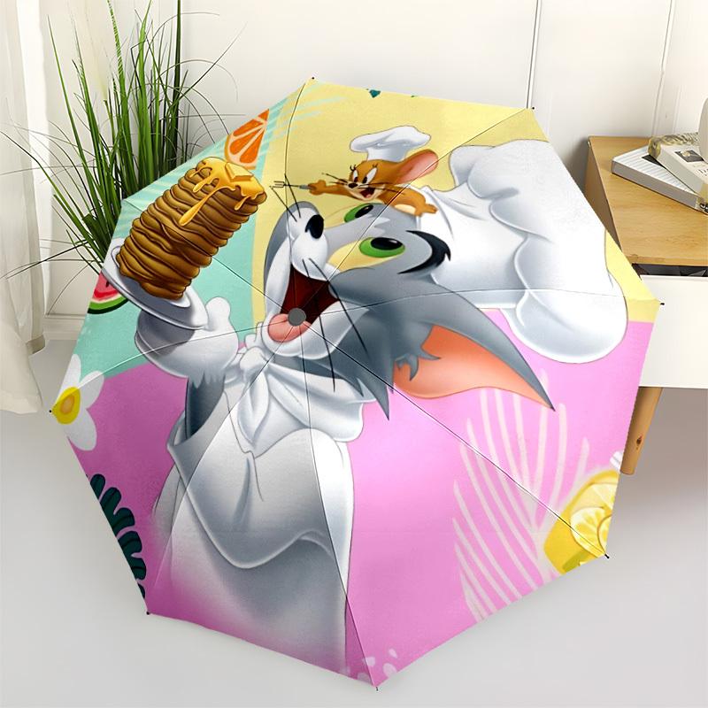 1pc Tom And Jerry Automatic Folding Umbrella - Sturdy 8-Rib Polyester Canopy,Sun-Defying Travel Companion yy251023124
1pc Tom And Jerry Automatic Folding Umbrella - Sturdy 8-Rib Polyester Canopy,Sun-Defying Travel Companion yy251023124