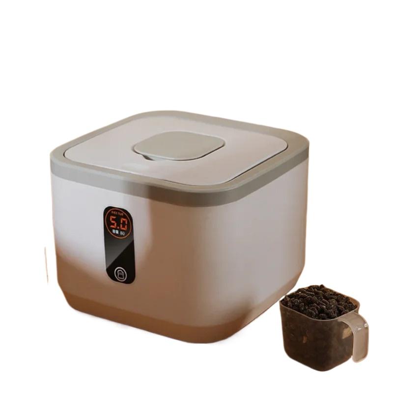 Контейнер для хранения домашних животных в японском стиле, простой герметичный контейнер для корма для собак и кошек, большая емкость для хранения закусок, герметичная банка S белый