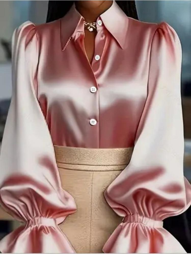 Women s Satin Long Sleeve Blouse with Puff Sleeves XXL рожевий
Women s Satin Long Sleeve Blouse with Puff Sleeves XXL рожевий