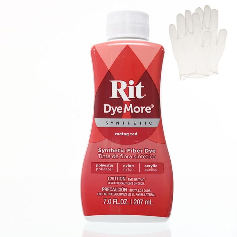 Lit Dymore 7 oz Synthetic Liquid Textile Dye Single Pack with Plastic Gloves for Clothing, Decorations and Crafts – racing red
Lit Dymore 7 oz Synthetic Liquid Textile Dye Single Pack with Plastic Gloves for Clothing, Decorations and Crafts – racing red