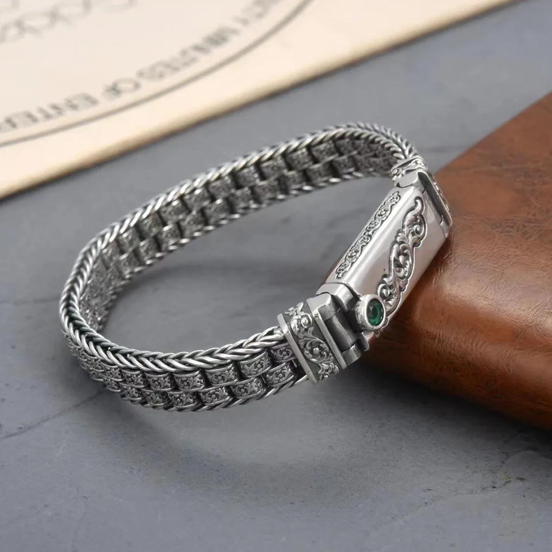 QN Silver Color 2026 Green Stone Vine and Grass Pattern Woven Bracelet for Men s Personalized Retro Ethnic Style Fashion Jewelry 22cm
QN Silver Color 2026 Green Stone Vine and Grass Pattern Woven Bracelet for Men s Personalized Retro Ethnic Style Fashion Jewelry 22cm