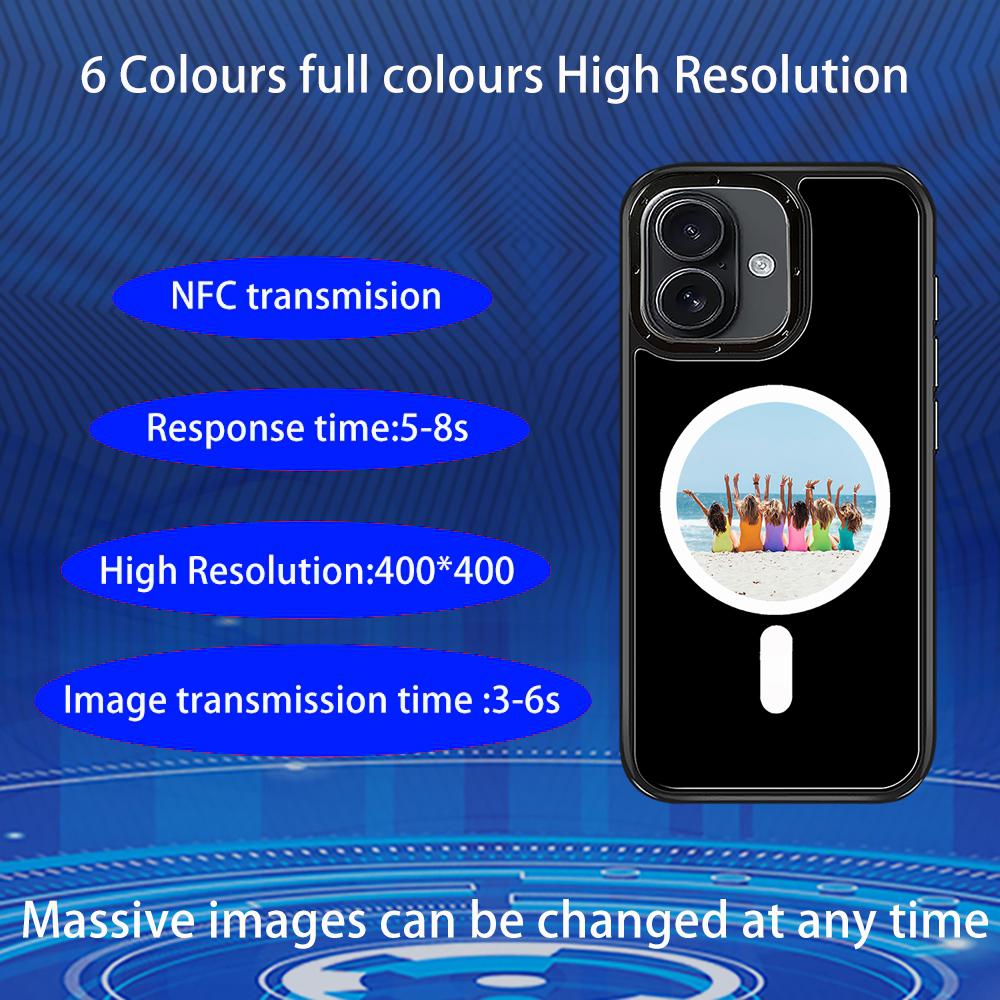 For iPhone 16 E-Ink Phone Case Compatible with MagSafe NFC 6-Color TPU+PC Back Cover A
For iPhone 16 E-Ink Phone Case Compatible with MagSafe NFC 6-Color TPU+PC Back Cover A