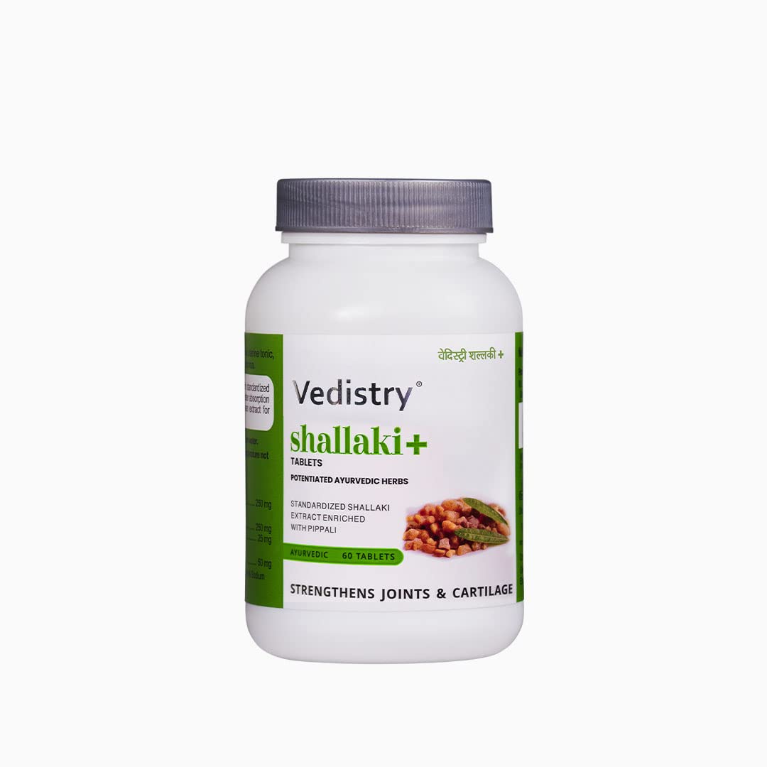 Charak Vedistry Shallaki+ | For Joint Pain, Stiffness & Arthritis For Men & Women - 60 Tablets (Pack Of 2)
Charak Vedistry Shallaki+ | For Joint Pain, Stiffness & Arthritis For Men & Women - 60 Tablets (Pack Of 2)