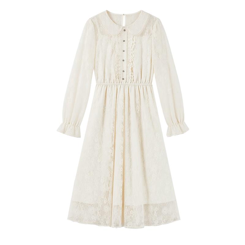 Elegant Lace Doll Collar Midi Dress L
Elegant Lace Doll Collar Midi Dress L