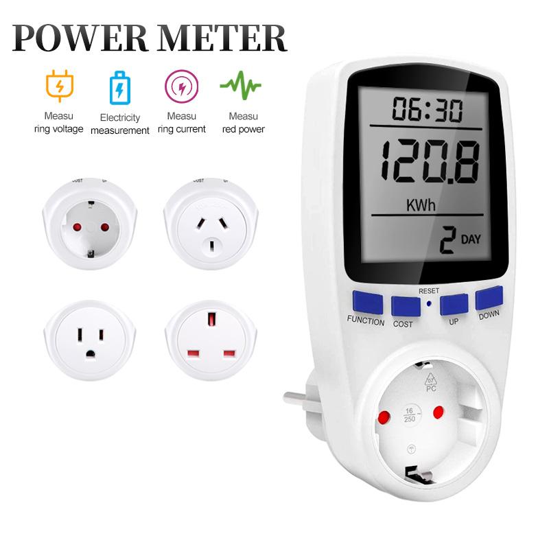 Digital LCD Wattmeter Power Meter Socket AC 110-220V Consumption Watt Kwh Energy Meter Outlet EU UK US AU Plug Measuring Monitor
Digital LCD Wattmeter Power Meter Socket AC 110-220V Consumption Watt Kwh Energy Meter Outlet EU UK US AU Plug Measuring Monitor