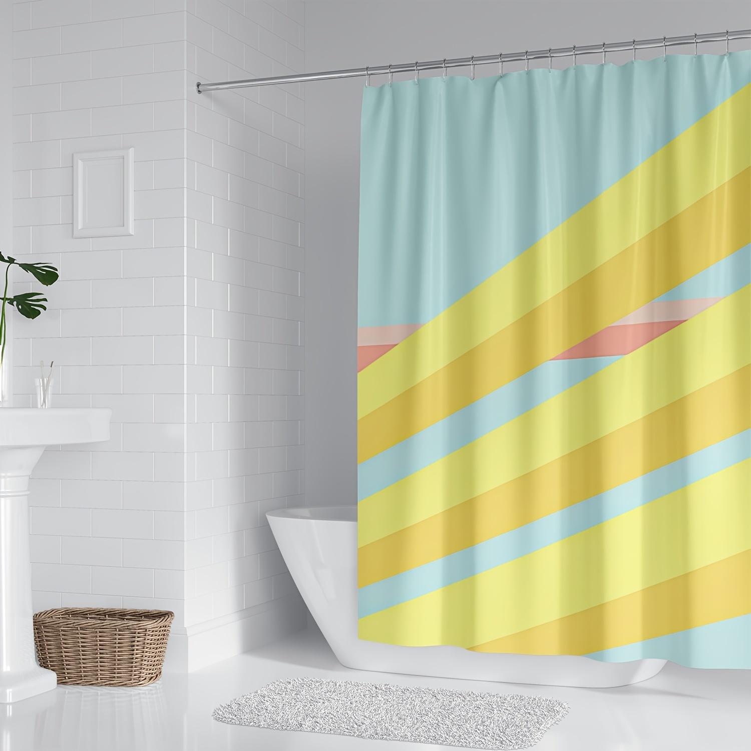 1Pc Modern Style Multi-Color Stripe Design Digital Print Shower Curtain, Bathroom Decor, Waterproof Bath Curtain With Hooks W60H190(CM)-1 Pcs
1Pc Modern Style Multi-Color Stripe Design Digital Print Shower Curtain, Bathroom Decor, Waterproof Bath Curtain With Hooks W60H190(CM)-1 Pcs