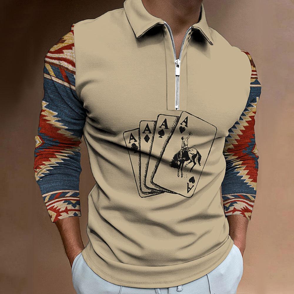 Мужское повседневное поло на молнии, приталенное, с цифровым принтом покера на груди, с длинным рукавом 5XL
Мужское повседневное поло на молнии, приталенное, с цифровым принтом покера на груди, с длинным рукавом 5XL