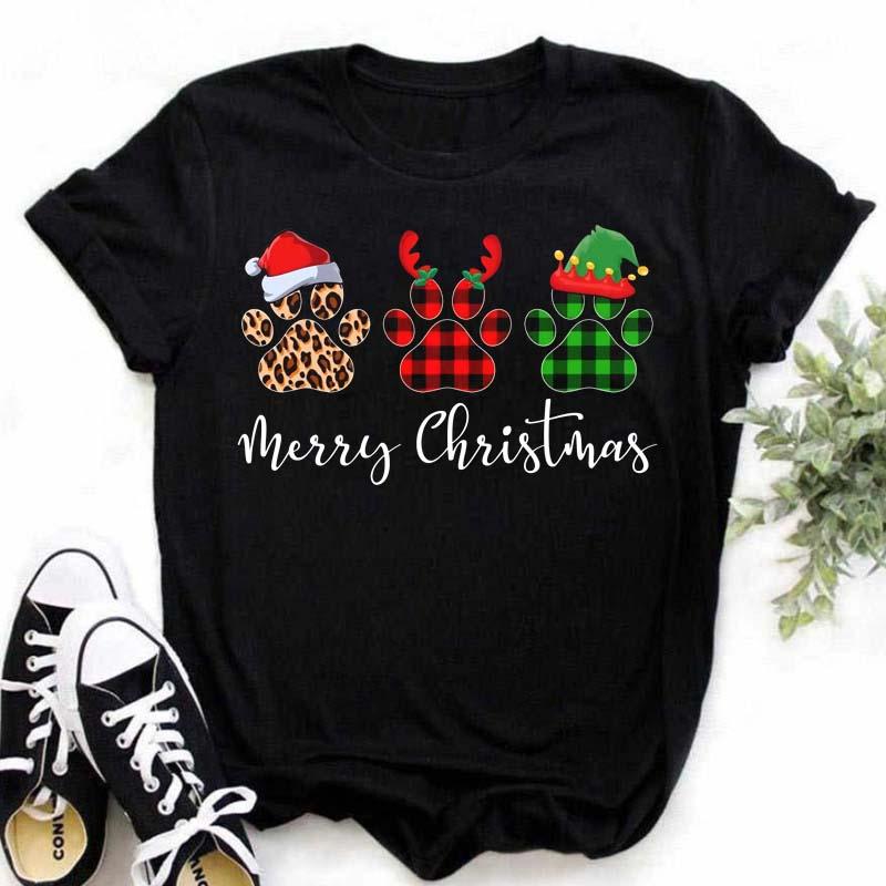 Leopard Paws Print Fashion Christmas Black T Shirt Harajuku Women Fashion Short Sleeve T-shirt Suitable All Seasons Tops 3XL чорний
Leopard Paws Print Fashion Christmas Black T Shirt Harajuku Women Fashion Short Sleeve T-shirt Suitable All Seasons Tops 3XL чорний