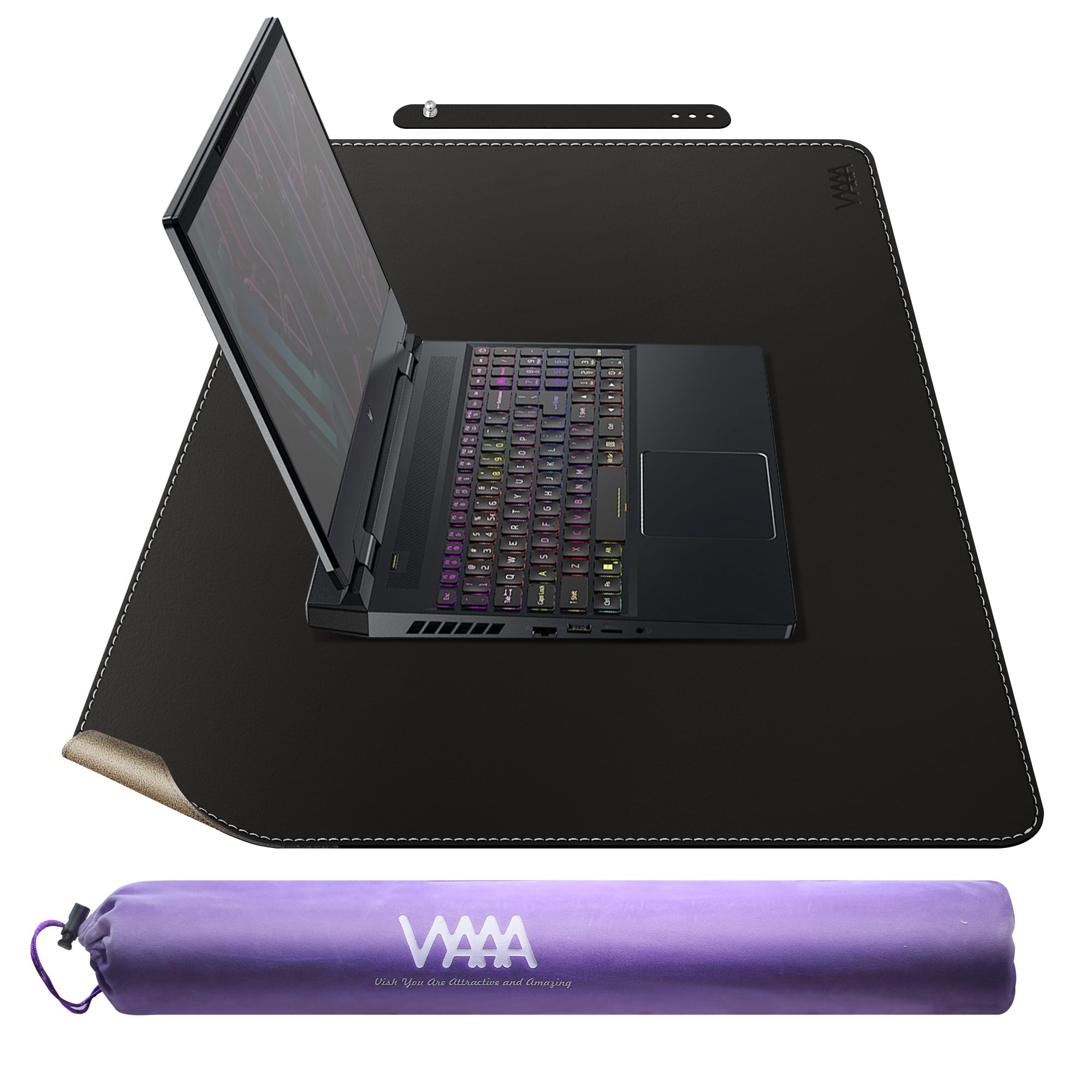 VYAAA Cork & Leather Desk Mat, 90 x 50 cm Large Mouse Pad, Desktop Protector for Desks, Multifunctional Keyboard Mouse Pad for Home or Office (Black)
VYAAA Cork & Leather Desk Mat, 90 x 50 cm Large Mouse Pad, Desktop Protector for Desks, Multifunctional Keyboard Mouse Pad for Home or Office (Black)