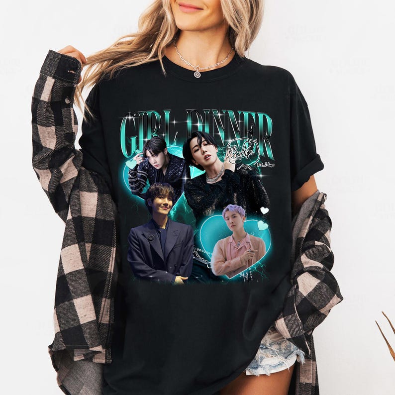 J-hope Girl Dinner T-shirt, Kpop Army Fan Tee Fashion Trendy Men Women Vintage Top Hip Hop Streetwear Oversized Tshirt Short Sleeve Casual Clothing XL
J-hope Girl Dinner T-shirt, Kpop Army Fan Tee Fashion Trendy Men Women Vintage Top Hip Hop Streetwear Oversized Tshirt Short Sleeve Casual Clothing XL
