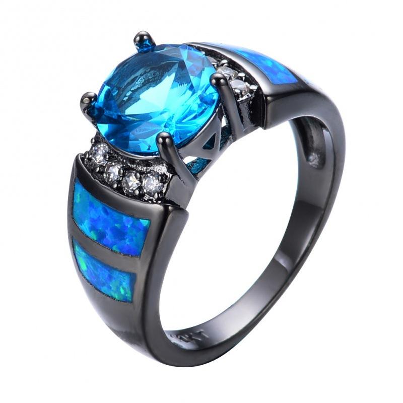 Black Gold Blue Opal Round Zircon Ring Men s Personality Ring Jewelry no. 11
Black Gold Blue Opal Round Zircon Ring Men s Personality Ring Jewelry no. 11