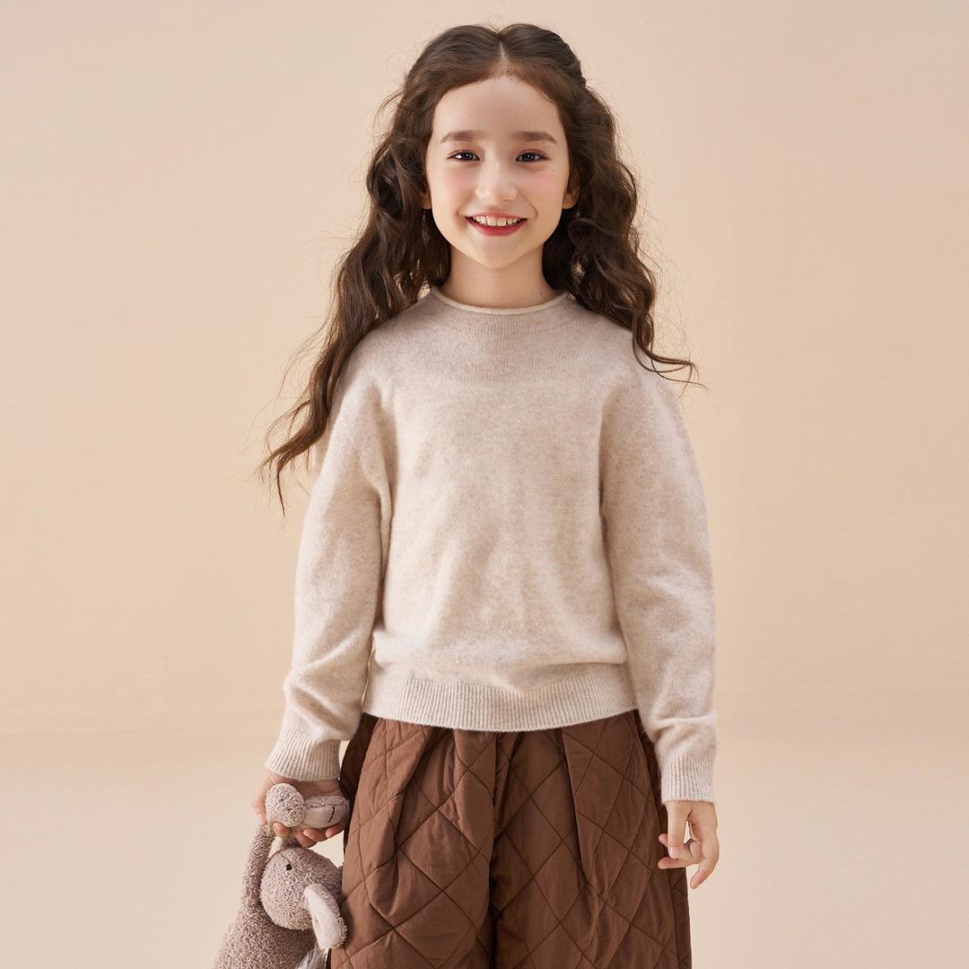 Girls Solid Color Wool Pullover Sweater - Autumn/Winter Knit Base Layer, Round Neck 120 cm абрикос світлого кольору
Girls Solid Color Wool Pullover Sweater - Autumn/Winter Knit Base Layer, Round Neck 120 cm абрикос світлого кольору