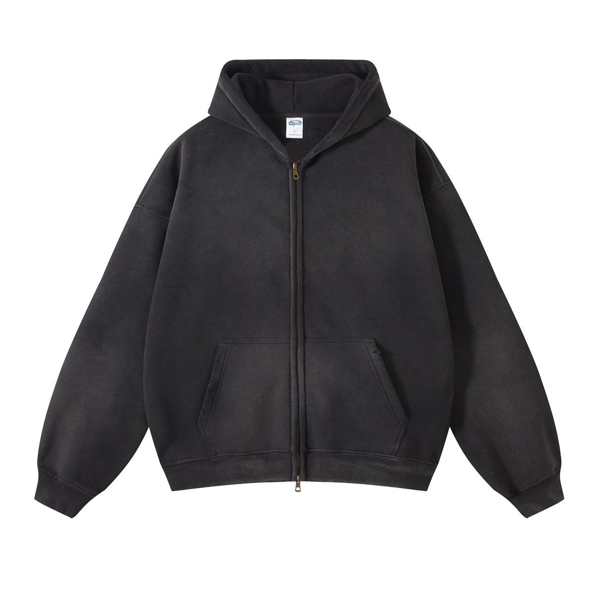 2026 Men s Retro Spray-dyed Double Zipper Fleece Hoodie - Thick, Washed, Streetwear Style XL
2026 Men s Retro Spray-dyed Double Zipper Fleece Hoodie - Thick, Washed, Streetwear Style XL