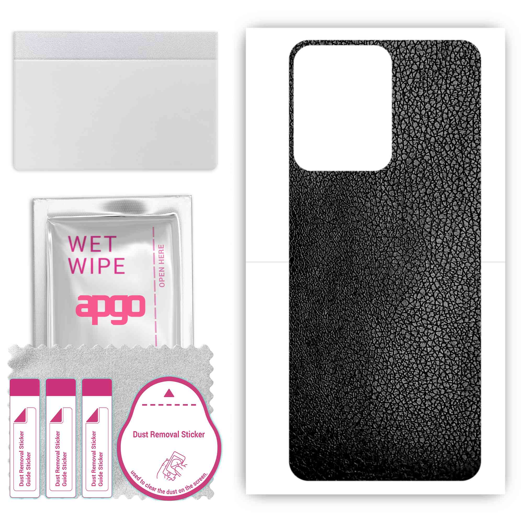 apgo Protective Skin Sticker for the back compatible with Vivo Y77E, Wrap Film, Foil, Vinyl - Pattern Black Leather
apgo Protective Skin Sticker for the back compatible with Vivo Y77E, Wrap Film, Foil, Vinyl - Pattern Black Leather