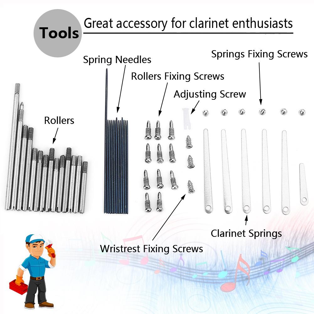 Clarinet Maintanance Tools Instrument Repair Parts Replacement Kit Set
Clarinet Maintanance Tools Instrument Repair Parts Replacement Kit Set