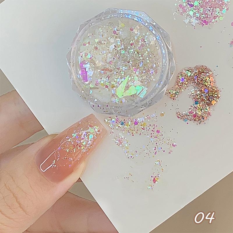 Лазерные блестки с фольгой для нейл-арта, взрывные волшебные блестки, украшения для ногтей с дрелью «Гоблинский глаз» 04
Лазерные блестки с фольгой для нейл-арта, взрывные волшебные блестки, украшения для ногтей с дрелью «Гоблинский глаз» 04