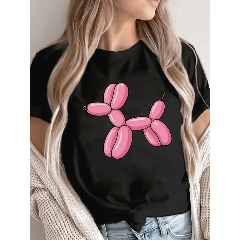Lightweight And Sturdy T-Shirt Featuring a Pink Balloon Dog Design, Perfect for Casual Outings at Home, Restaurants, Or Outdoors S чёрный
Lightweight And Sturdy T-Shirt Featuring a Pink Balloon Dog Design, Perfect for Casual Outings at Home, Restaurants, Or Outdoors S чёрный