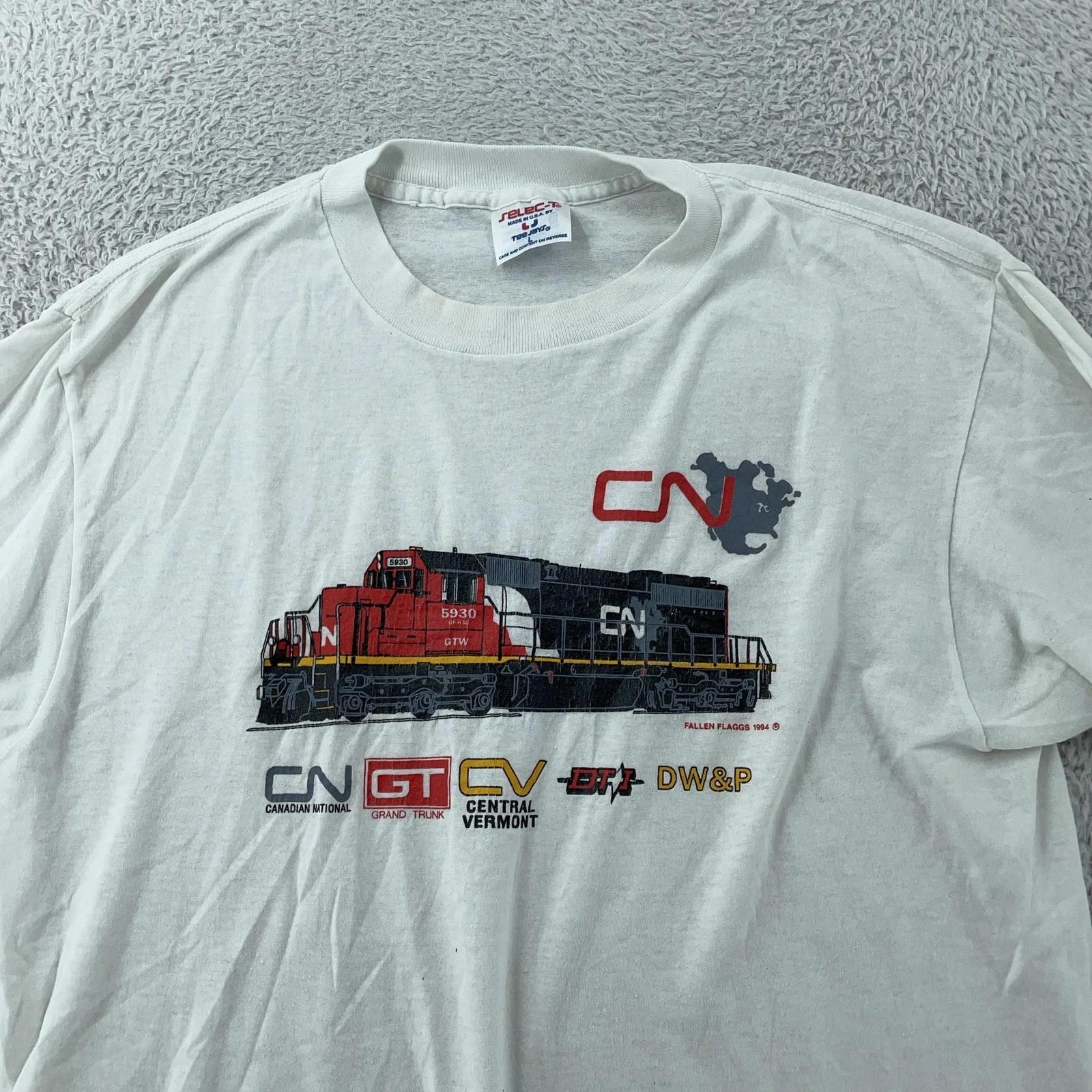 Vintage Canadian National Railway Shirt Mens Medium Train Locomotive Graphic 90s M
Vintage Canadian National Railway Shirt Mens Medium Train Locomotive Graphic 90s M