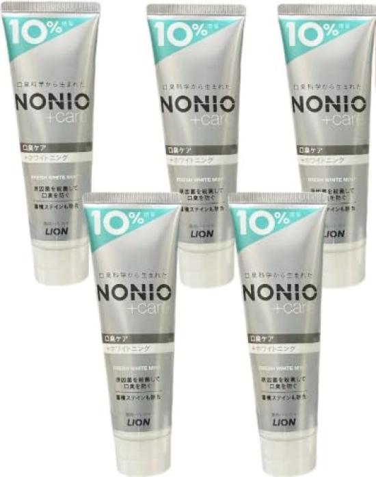 Лечебная отбеливающая зубная паста NONIO, 10% дополнительной силы, набор из 5 штук
Лечебная отбеливающая зубная паста NONIO, 10% дополнительной силы, набор из 5 штук