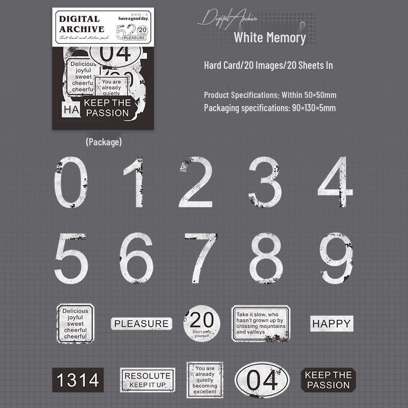 European Retro Black & White Text Decorative Sticker Pack - 4 Styles
European Retro Black & White Text Decorative Sticker Pack - 4 Styles