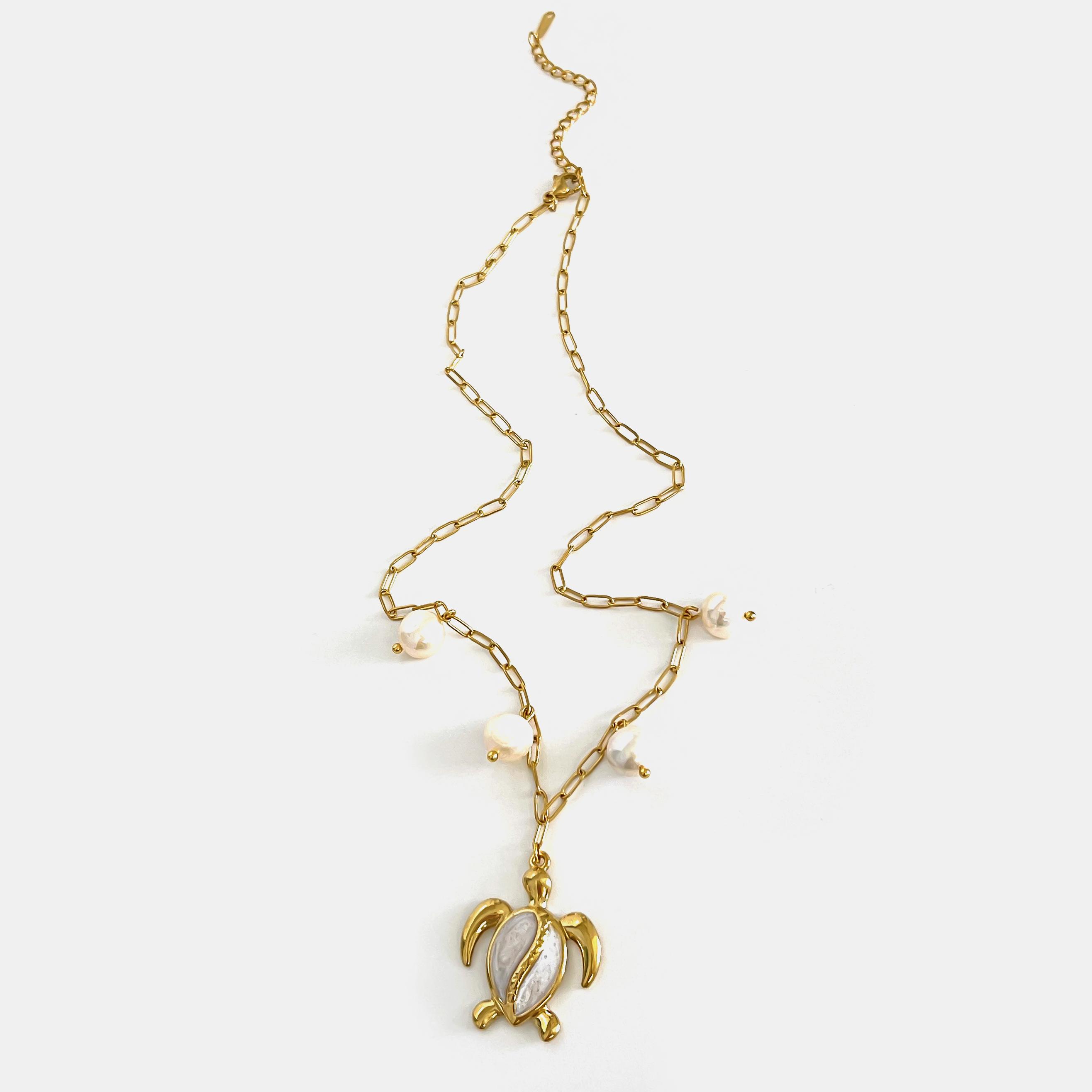 Peri sbox High Quality Unique White Enamel Turtle Natural Freshwater Pearls Pendant Necklace for Women Stainless Steel Accessory золотой
Peri sbox High Quality Unique White Enamel Turtle Natural Freshwater Pearls Pendant Necklace for Women Stainless Steel Accessory золотой