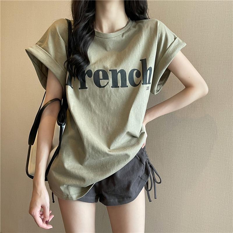 Womens Summer T-shirt Short Sleeves Polyester Casual Loose Tees Shirt Letter Print Tops Girls Outdoor Streetwear 2XL зелений
Womens Summer T-shirt Short Sleeves Polyester Casual Loose Tees Shirt Letter Print Tops Girls Outdoor Streetwear 2XL зелений