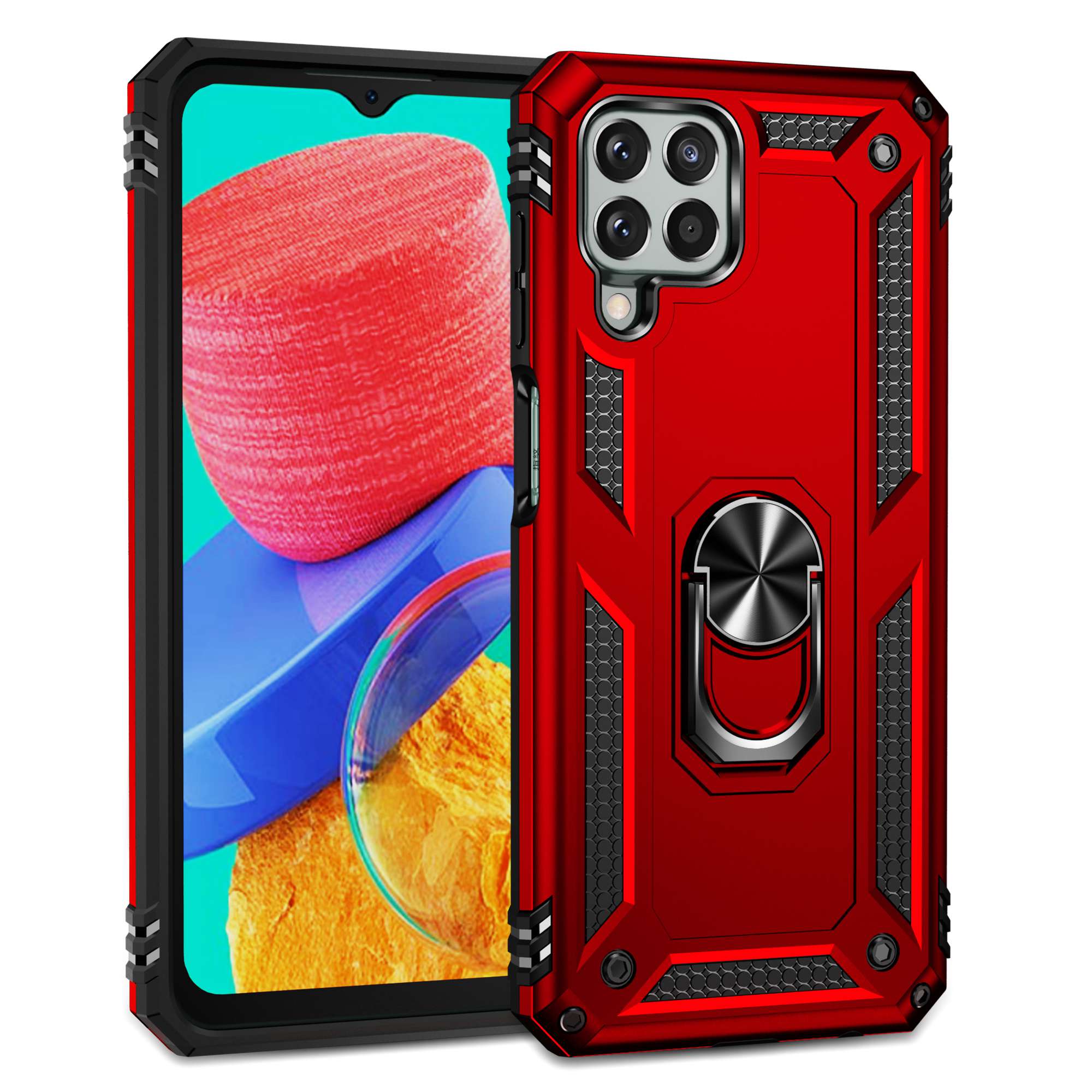 For Samsung Galaxy M33 5G (Global Version) TPU+PC Scratch-resistant Drop-proof Cell Phone Case with Ring Holder Kickstand and Built-in Metal Sheet Rose Gold
For Samsung Galaxy M33 5G (Global Version) TPU+PC Scratch-resistant Drop-proof Cell Phone Case with Ring Holder Kickstand and Built-in Metal Sheet Rose Gold