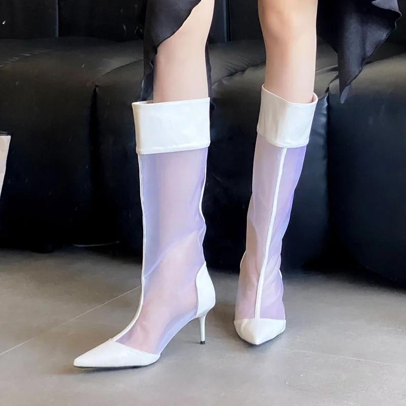 Fashion Fashion Mesh Breathable Women Boots Sexy Pointed Toe Thin High Heel Modern Boots Elegant Comfort Summer Boots Botas Para Mujer 35 бежевый
Fashion Fashion Mesh Breathable Women Boots Sexy Pointed Toe Thin High Heel Modern Boots Elegant Comfort Summer Boots Botas Para Mujer 35 бежевый
