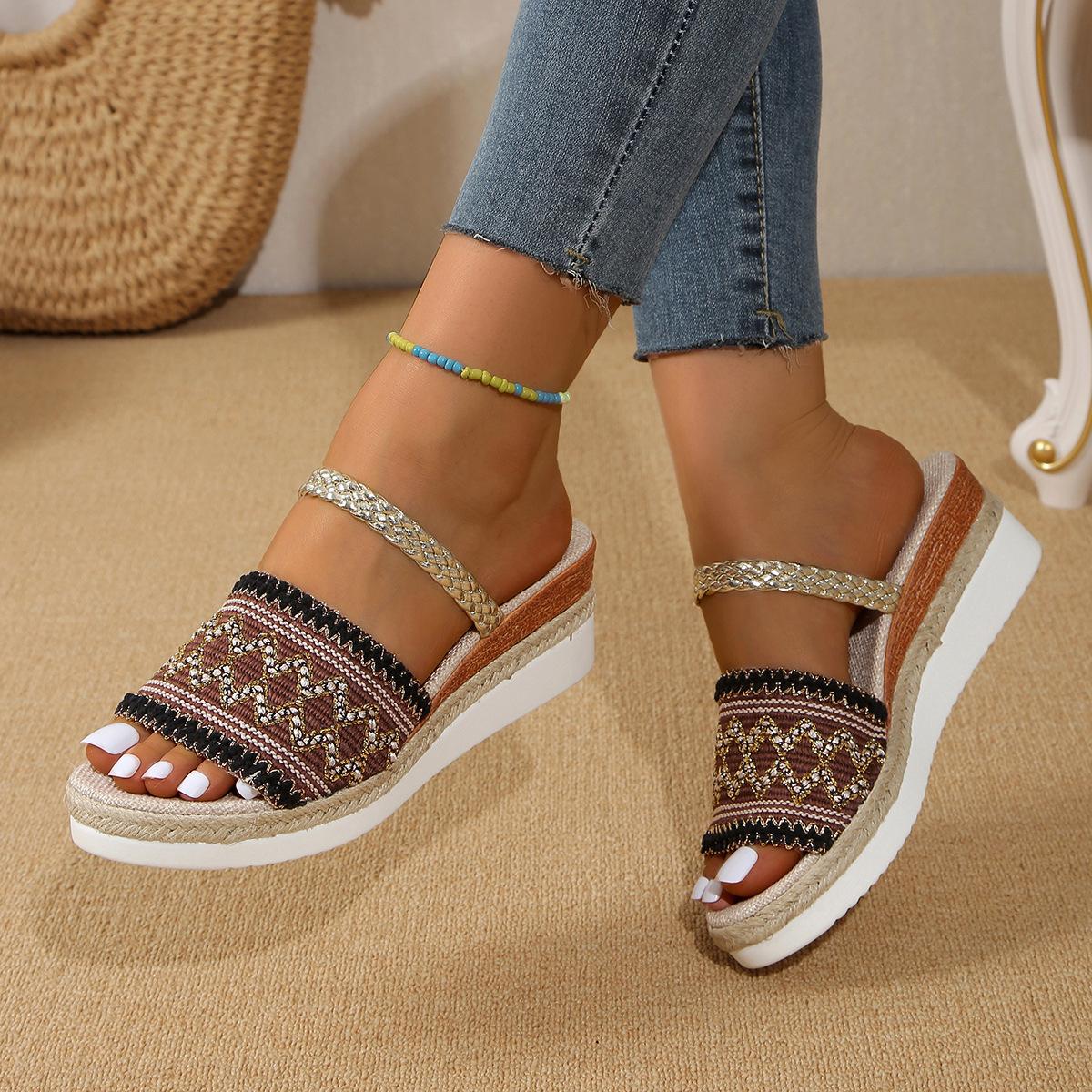 Large size wedge heel slippers women s spring and summer new light outer sandals women 36 белый
Large size wedge heel slippers women s spring and summer new light outer sandals women 36 белый
