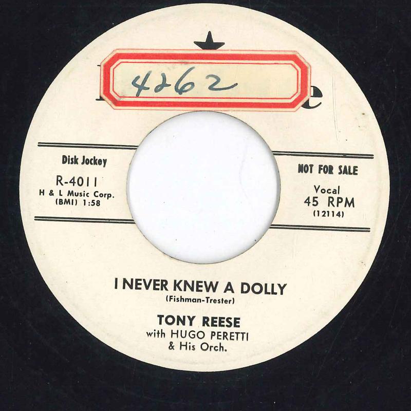 7inch Record TONY REESE HUGO PERETTI HIS ORCH I Never Knew A Dolly Lonely Carou R4011PROMO ROULETTE US Folk Used
7inch Record TONY REESE HUGO PERETTI HIS ORCH I Never Knew A Dolly Lonely Carou R4011PROMO ROULETTE US Folk Used