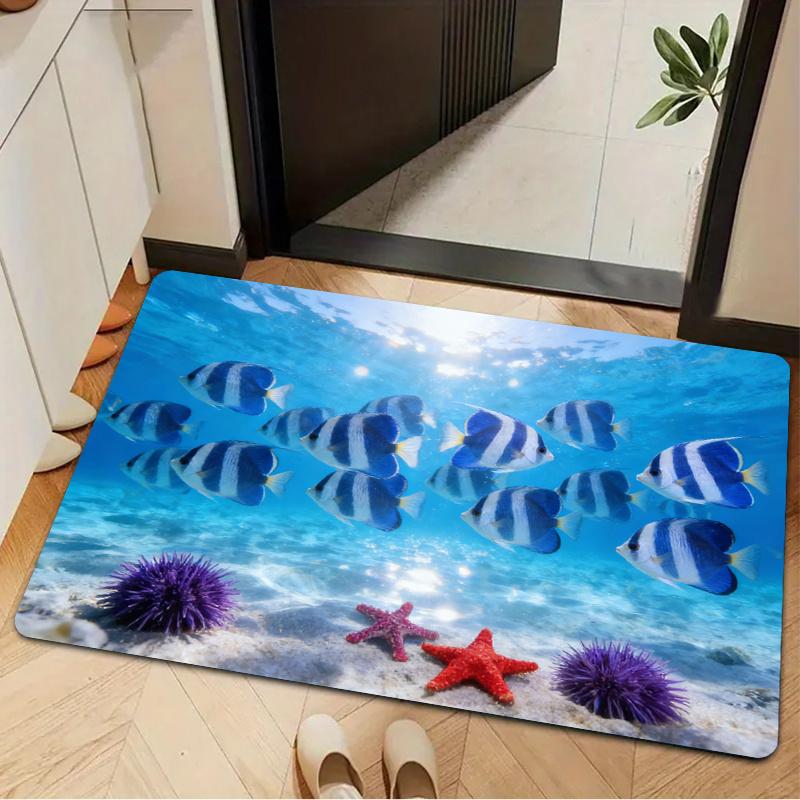 Ocean Fish Doormat – Underwater Design with Striped Fish & Starfish, Non-Slip & Machine Washable for Entryway or Home Decor 60cm x 90cm
Ocean Fish Doormat – Underwater Design with Striped Fish & Starfish, Non-Slip & Machine Washable for Entryway or Home Decor 60cm x 90cm