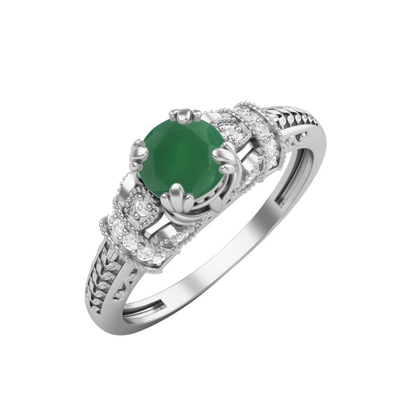 5MM Round Green Onyx Gemstone 925 Sterling Silver Solitaire Blossom Design Women Wedding Ring 7.5 білий
5MM Round Green Onyx Gemstone 925 Sterling Silver Solitaire Blossom Design Women Wedding Ring 7.5 білий