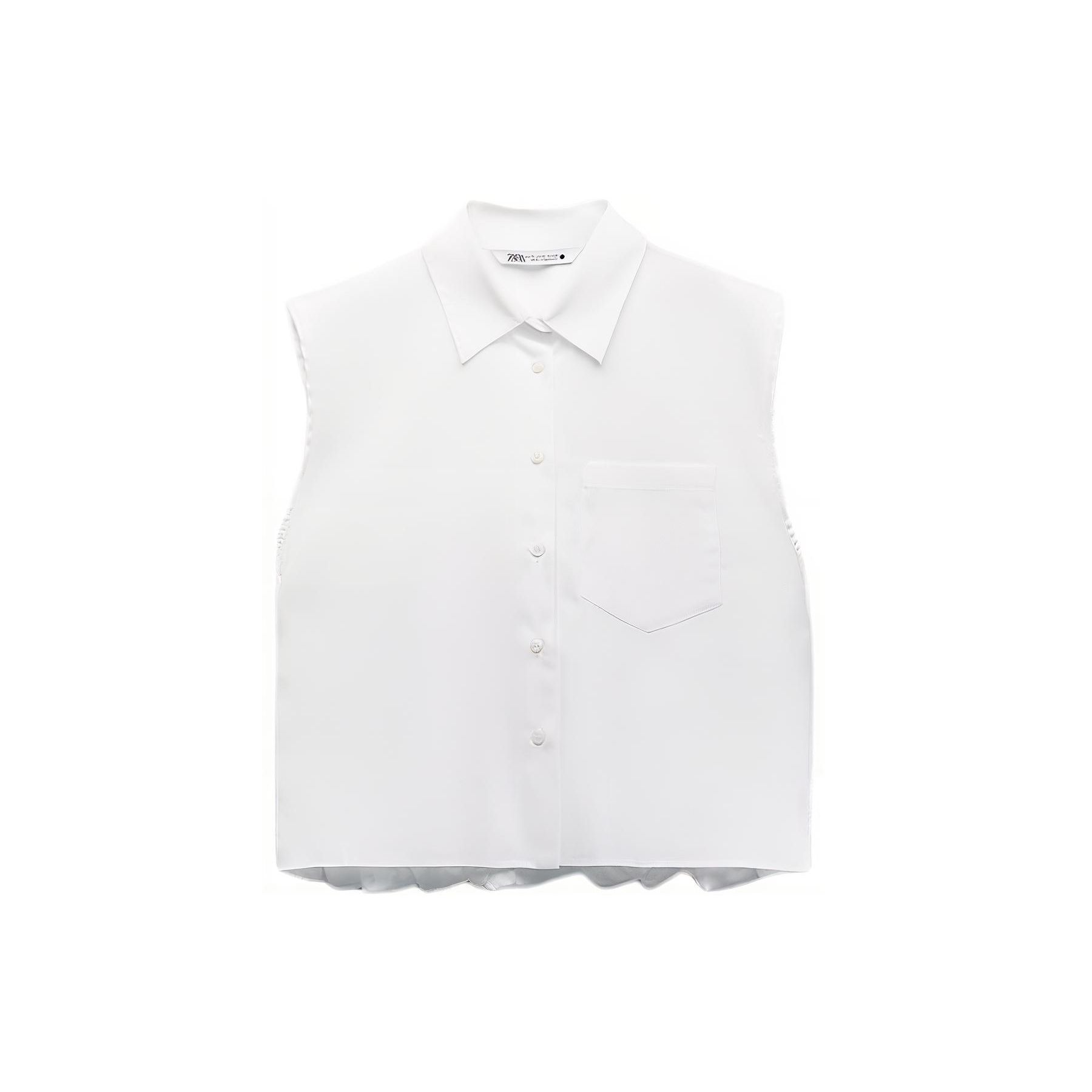 Zara Solid Color Button Polo Collar Sleeveless Shirt Women tops White 07863104250-33 M
Zara Solid Color Button Polo Collar Sleeveless Shirt Women tops White 07863104250-33 M