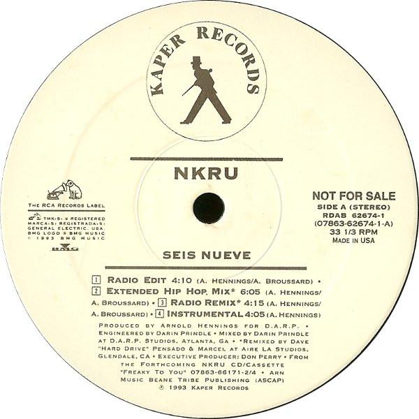 12-дюймовая пластинка NKRU - Seis Nueve / Computer Love RDAB626741 Kaper Records, 1993 США Рэп и хип-хоп/R&B Б/У
12-дюймовая пластинка NKRU - Seis Nueve / Computer Love RDAB626741 Kaper Records, 1993 США Рэп и хип-хоп/R&B Б/У