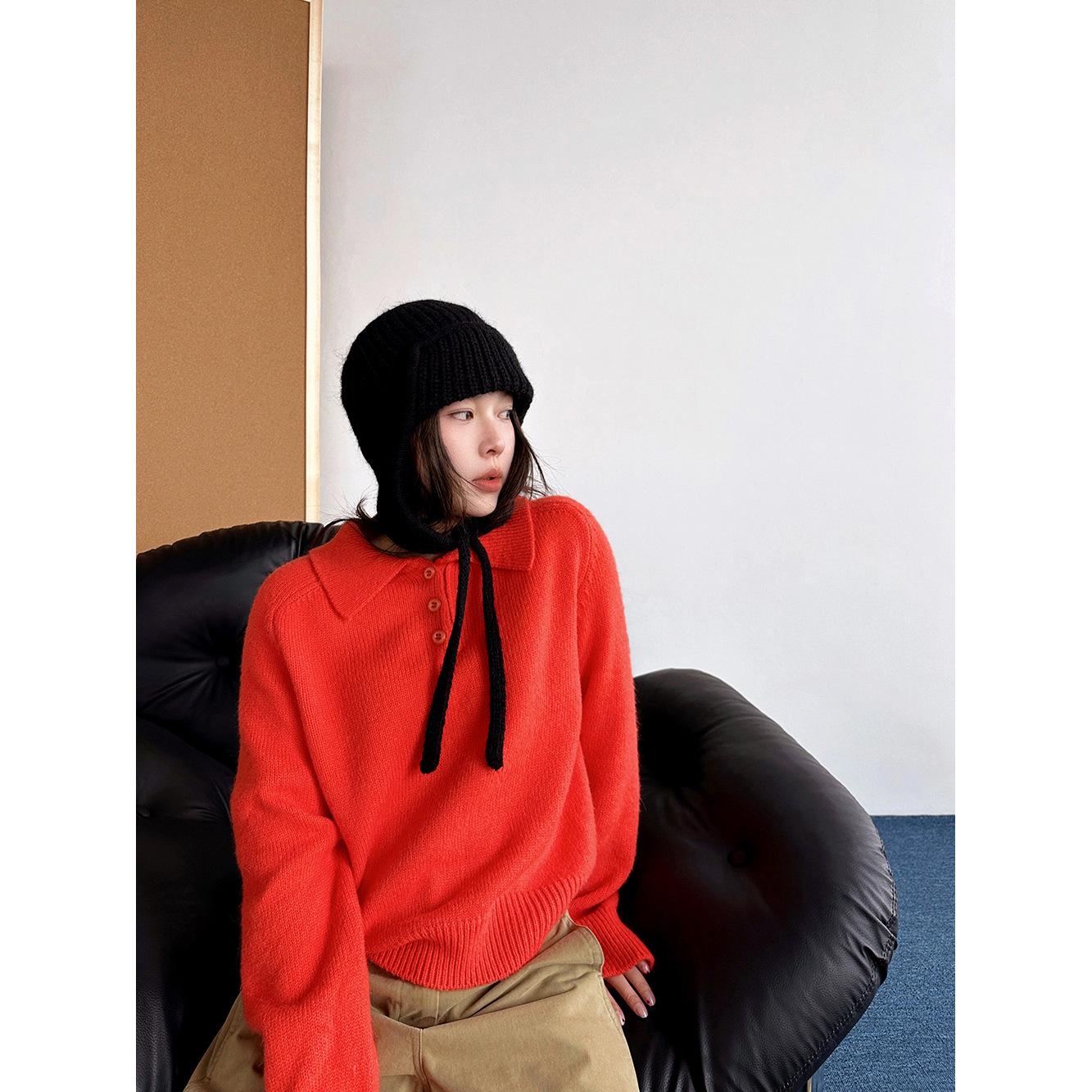 Women s Zichuan Wool Polo Collar Button Sweater - 25 Spring Casual Literary Raglan Sleeve Top One Size (80-125 jin recommended)
Women s Zichuan Wool Polo Collar Button Sweater - 25 Spring Casual Literary Raglan Sleeve Top One Size (80-125 jin recommended)