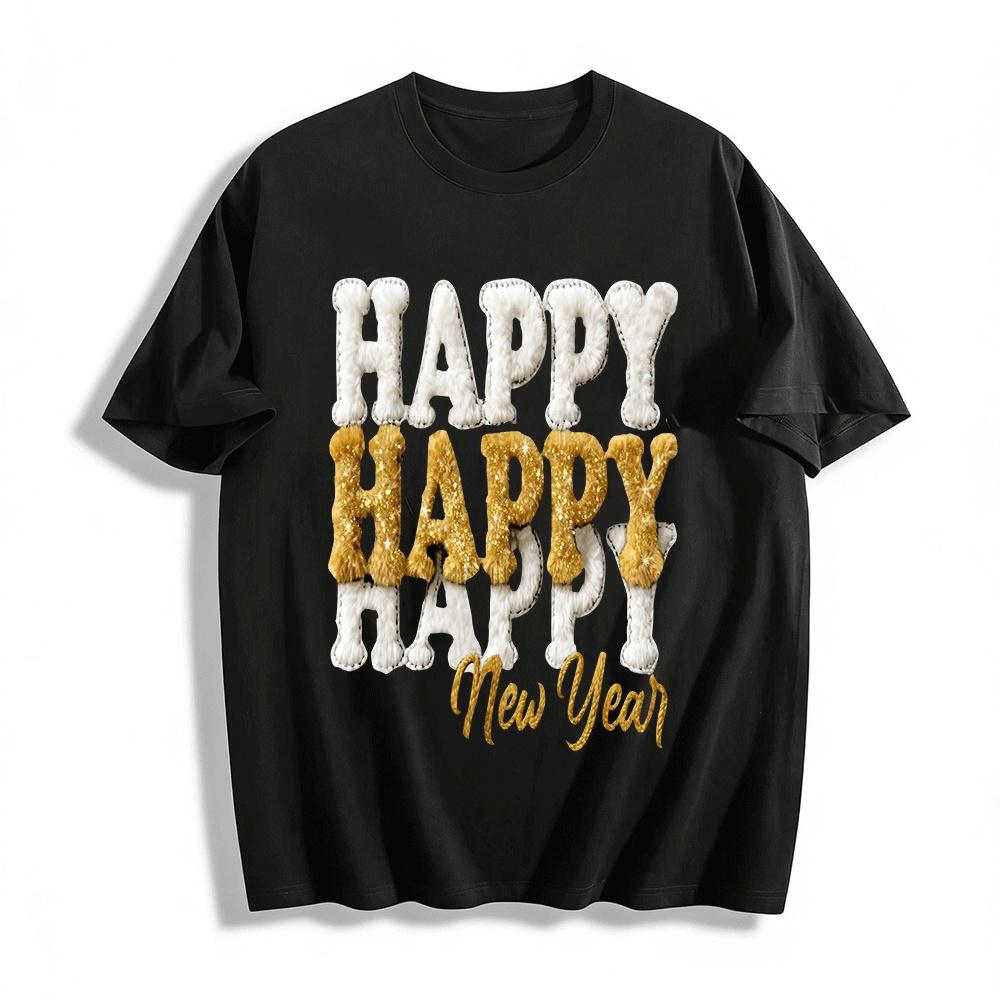 Happy New Year Double Happy Print Plush Style Casual Sweatshirt Pure cotton T-shirt 6XL
Happy New Year Double Happy Print Plush Style Casual Sweatshirt Pure cotton T-shirt 6XL