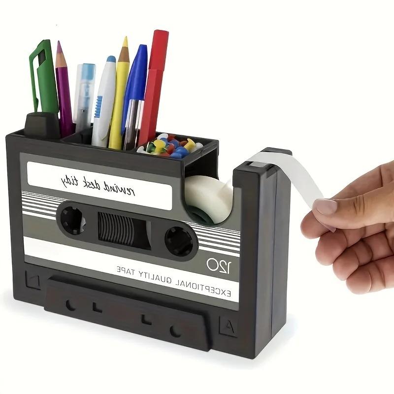 Vintage Cassette Tape Desk Organizer, Retro Style Pen Holder Desktop Storage Box for Office Home Decor чёрный
Vintage Cassette Tape Desk Organizer, Retro Style Pen Holder Desktop Storage Box for Office Home Decor чёрный