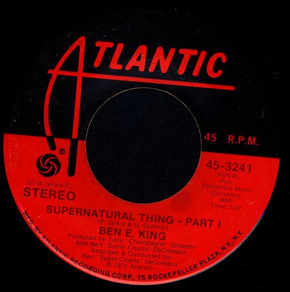 7inch Record BEN E. KING - Supernatural Thing 453241 Atlantic 1975 US Soul/Funk Used
7inch Record BEN E. KING - Supernatural Thing 453241 Atlantic 1975 US Soul/Funk Used