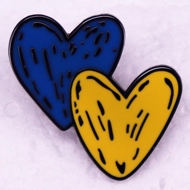 Blue-Yellow Heart Flag Brooch Badge
Blue-Yellow Heart Flag Brooch Badge