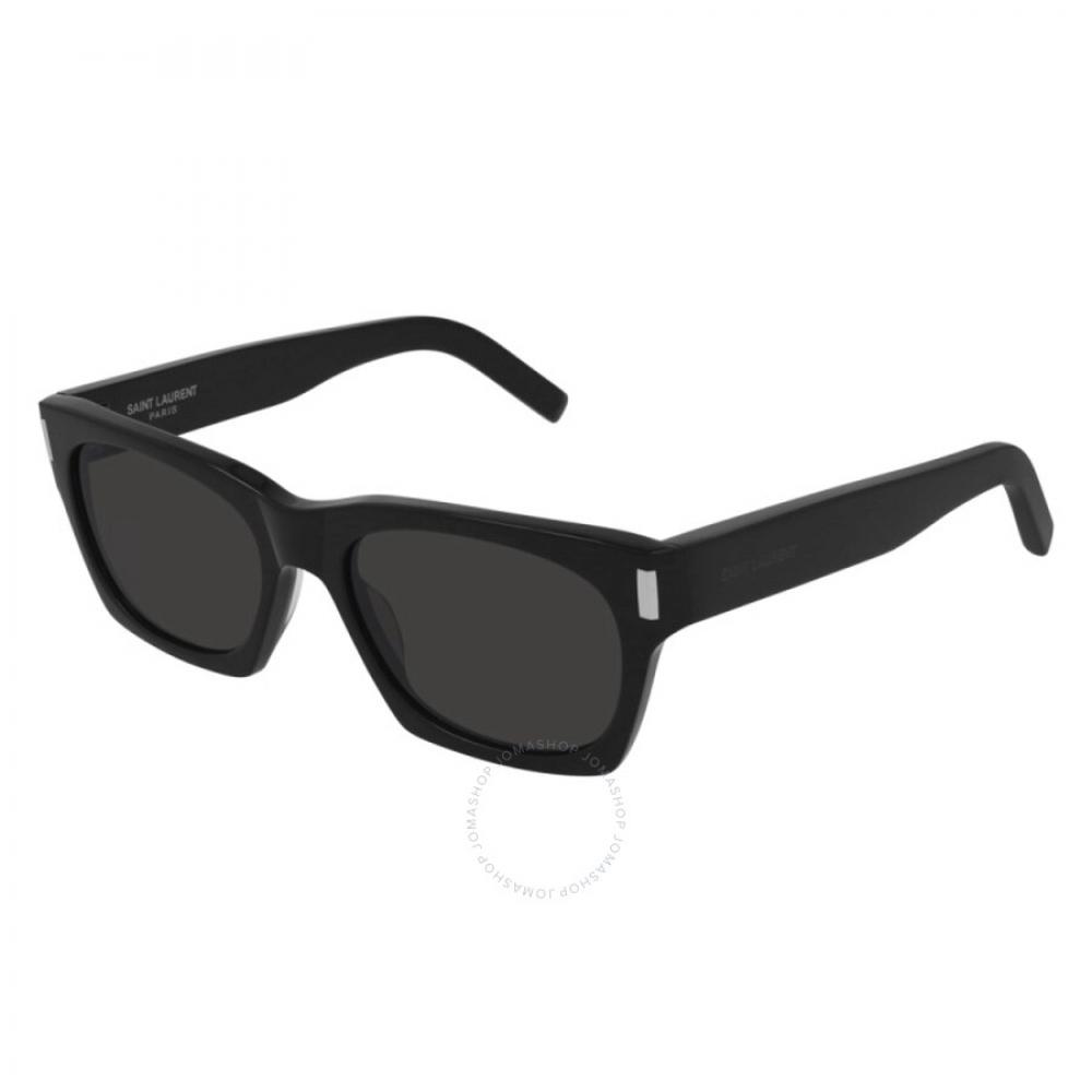 Saint Laurent Black Rectangular Unisex Sunglasses SL 402 001 54