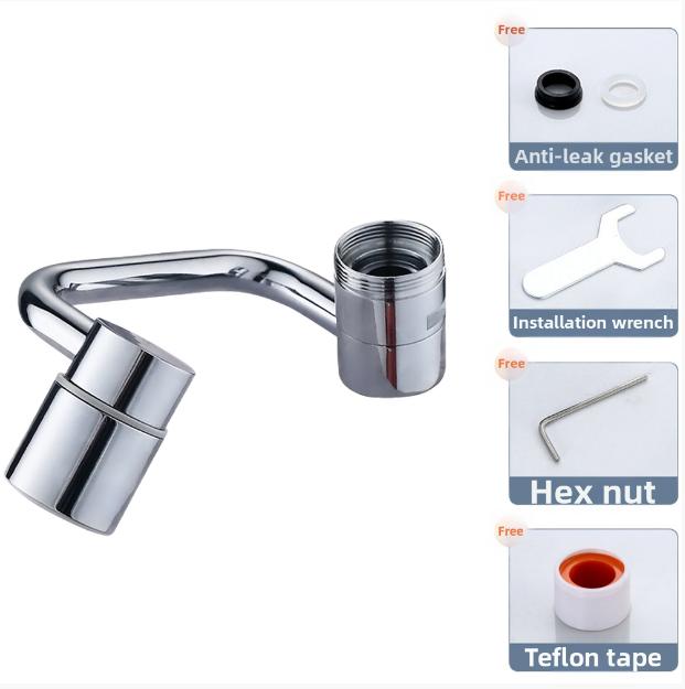 Swivel Faucet Extender with Dual Spray Bubble Stream and Aerated Spray Modes for Use and Easy Installation on Standard Faucets
Swivel Faucet Extender with Dual Spray Bubble Stream and Aerated Spray Modes for Use and Easy Installation on Standard Faucets