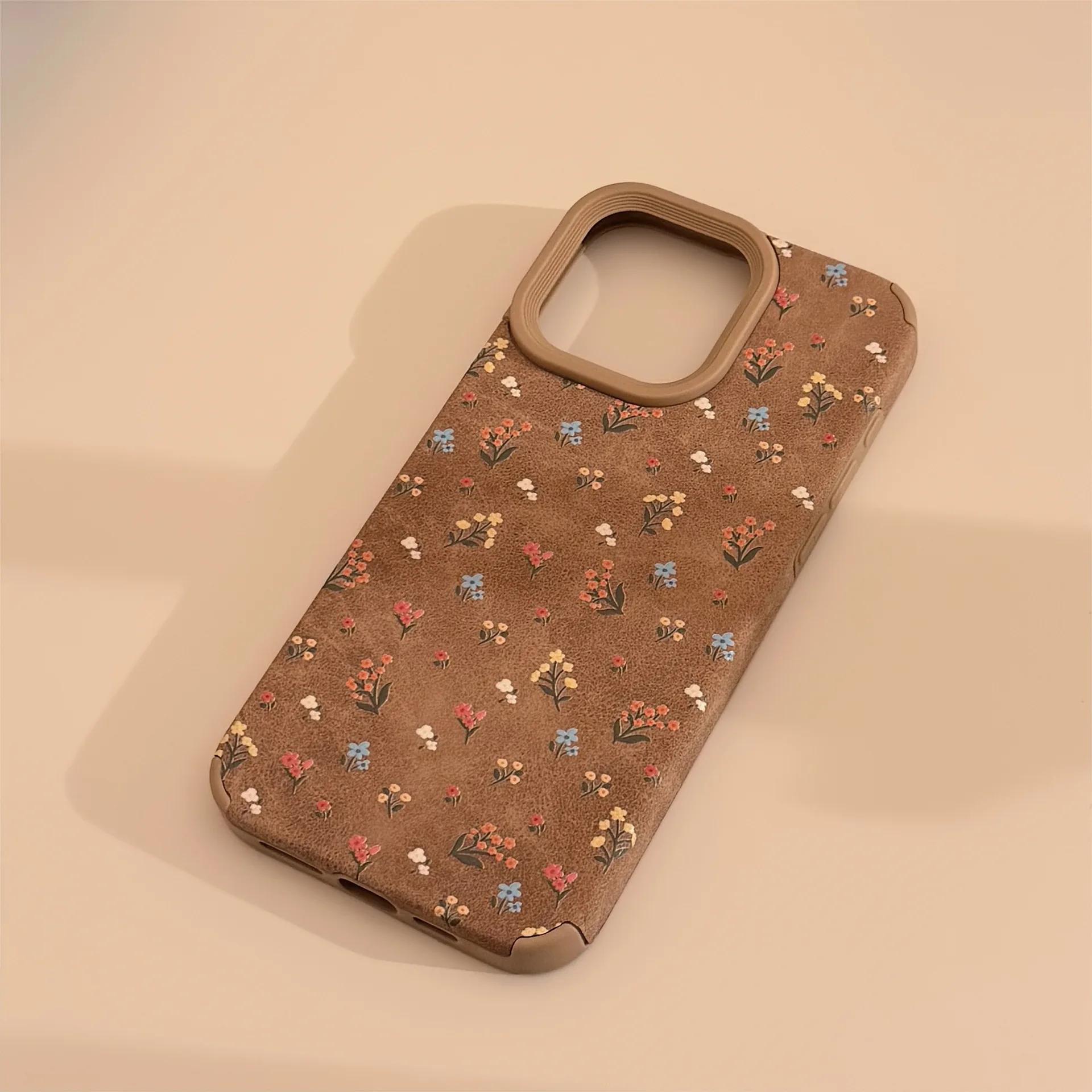 Vintage Light Brown Leather Colorful Flower Phone Case for IPhone17 16 15 14 12 13 11 Pro ProMax Plus XR Shockproof Phone Cover iPhone 11
Vintage Light Brown Leather Colorful Flower Phone Case for IPhone17 16 15 14 12 13 11 Pro ProMax Plus XR Shockproof Phone Cover iPhone 11